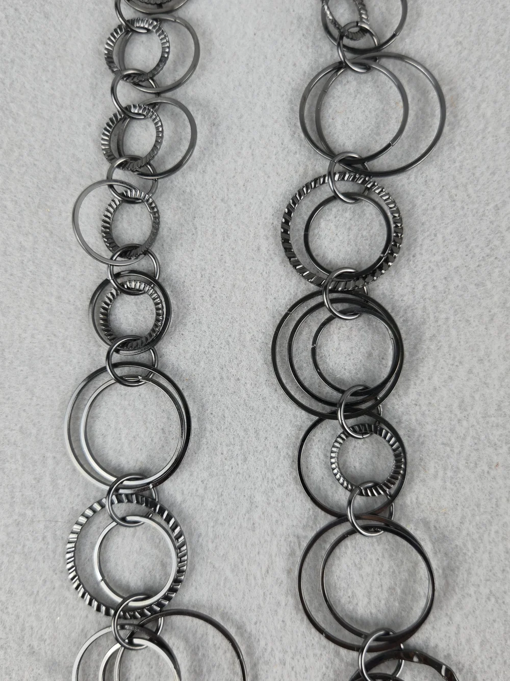 Daisy Fuentes Gunmetal Multi Circle Link Statement Necklace 34